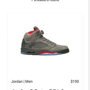 Jordan Men's Gray and Red High-Top Sneakers